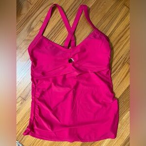 NWT Kona Sol Pink Tankini Swimsuit Top Size XL